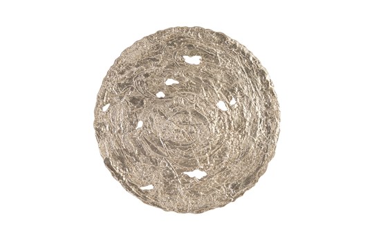 Molten Disc Wall Art Silver Leaf Molten Disc Wall Art Silver Leaf