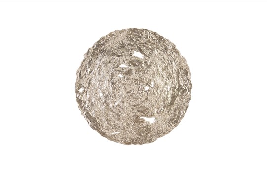 Molten Disc Wall Art Silver Leaf, Medium Molten Disc Wall Art Silver Leaf, Medium