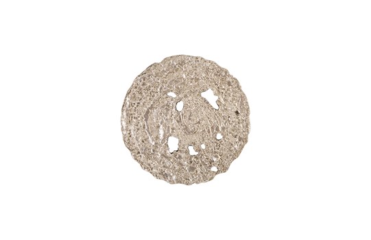 Molten Disc Wall Art Silver Leaf, Small Molten Disc Wall Art Silver Leaf, Small