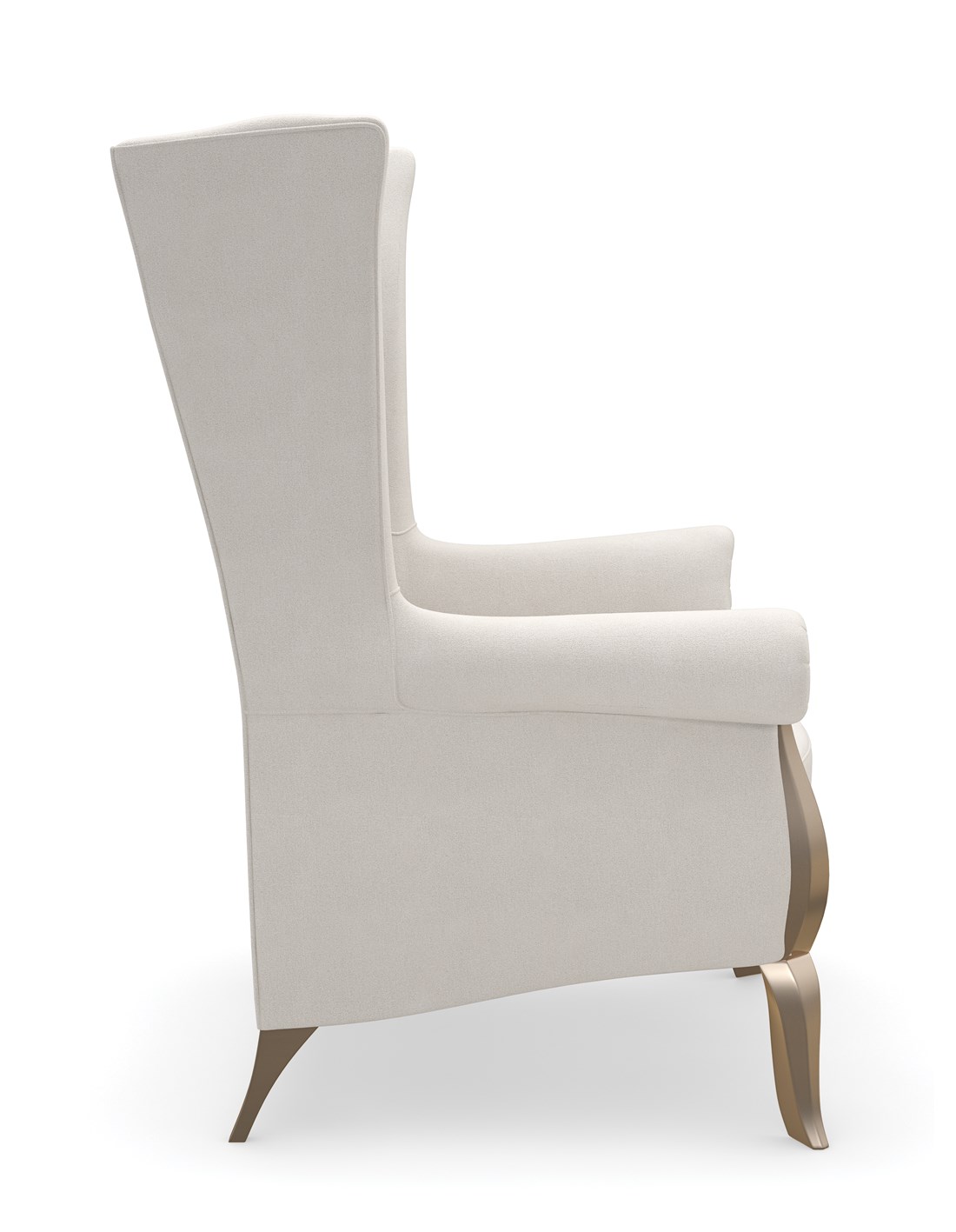 Sculptural White Modern Armchair, Caracole Valentina