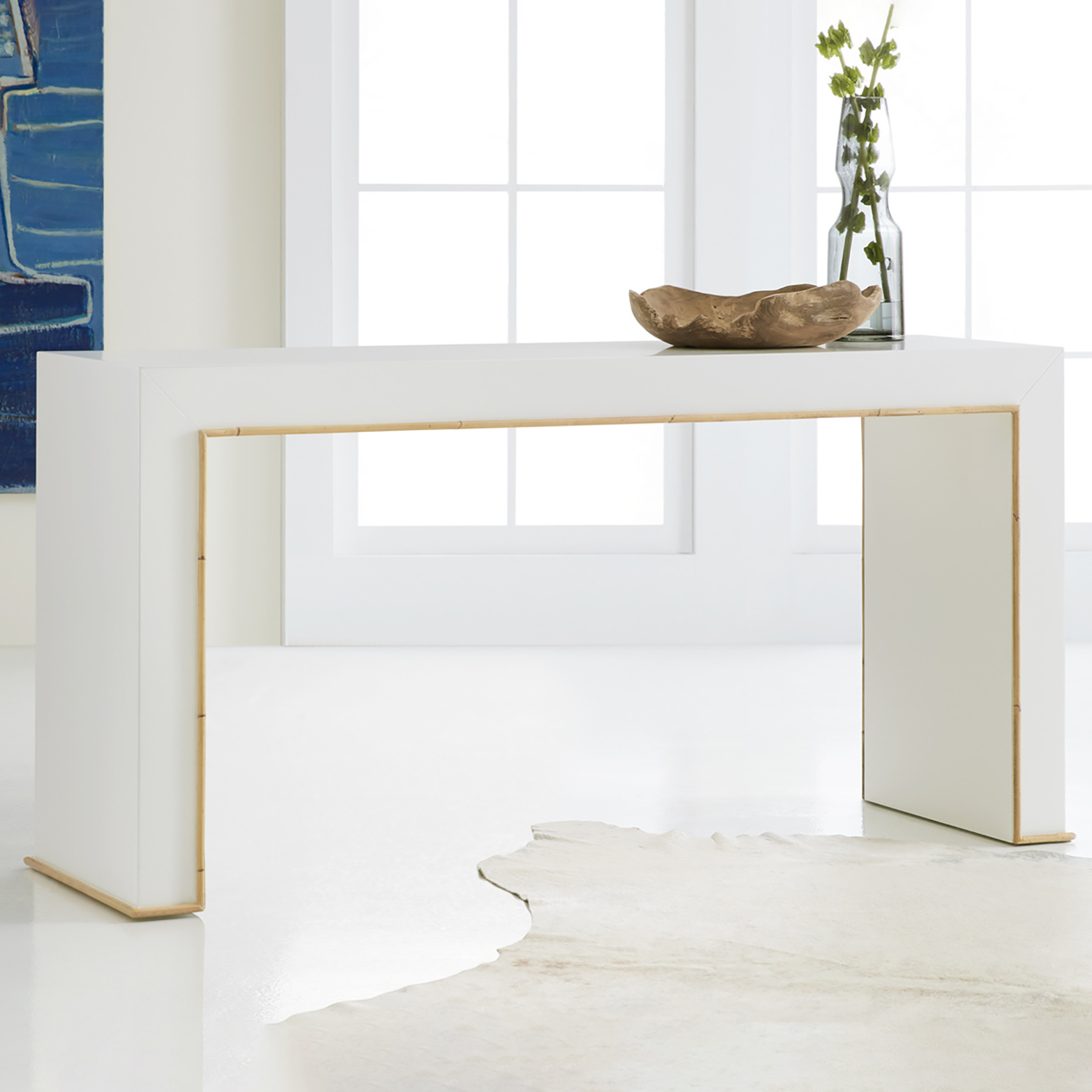 modern history console table