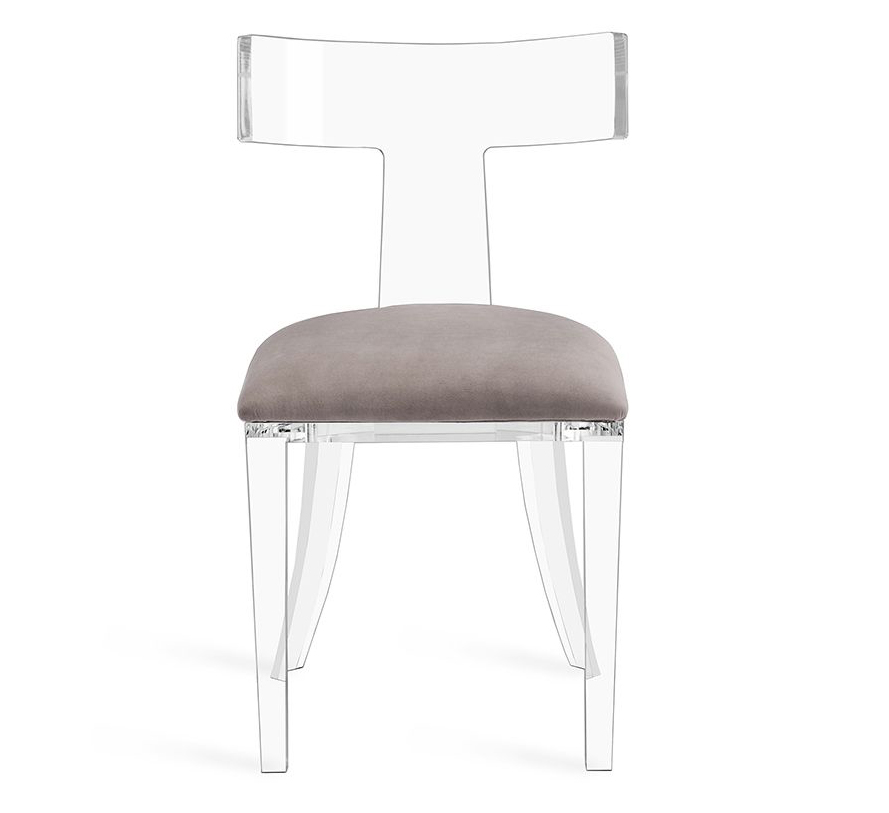 tristan acrylic klismos chair