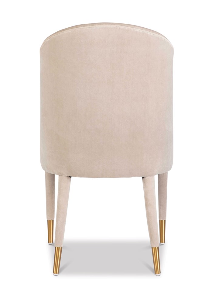 Brie Champagne Armless Chair