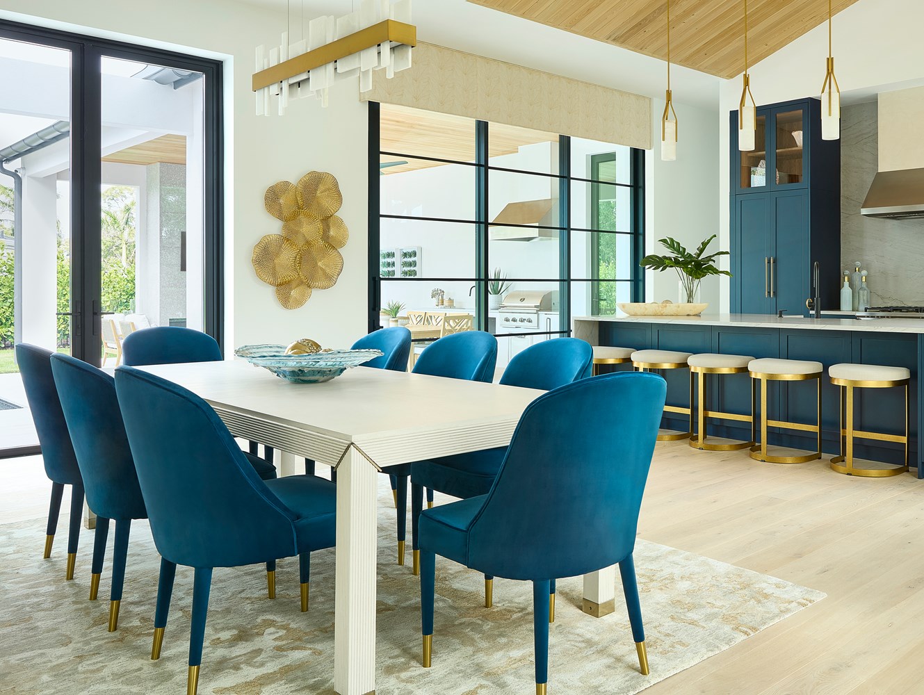 Brie Sapphire Armless Chair