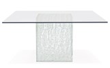 Arctic Square Dining Table with Glass Top