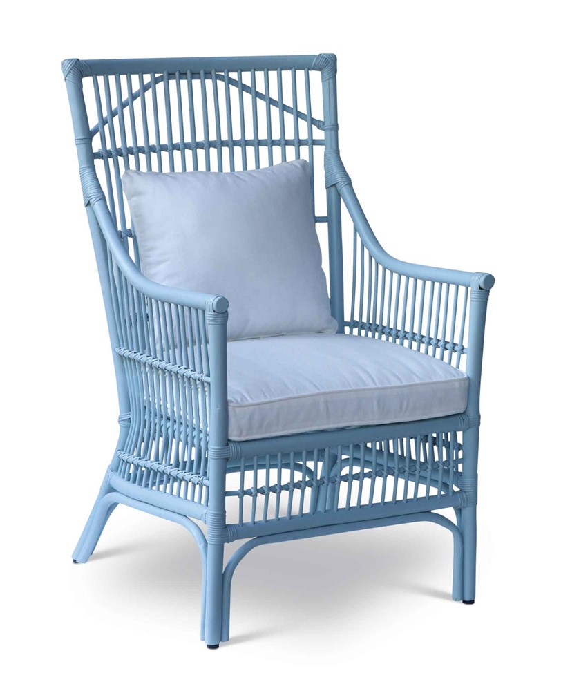 Winston II Rattan Arm Chair - Blue
