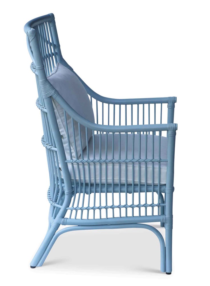 Winston II Rattan Arm Chair - Blue