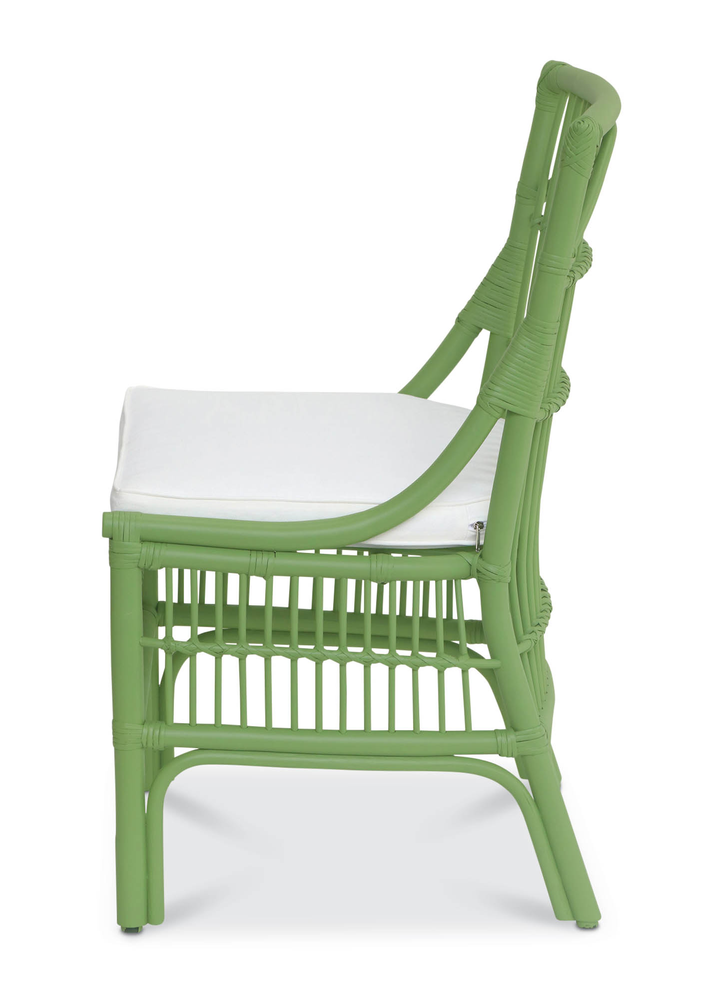 ざわ様ラタンチェアーグリーンストライプ2 Winston II Rattan Side Chair - Green : dining room : dining chairs