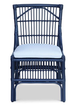 Winston II Rattan Side Chair - Navy