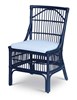 Winston II Rattan Side Chair - Navy