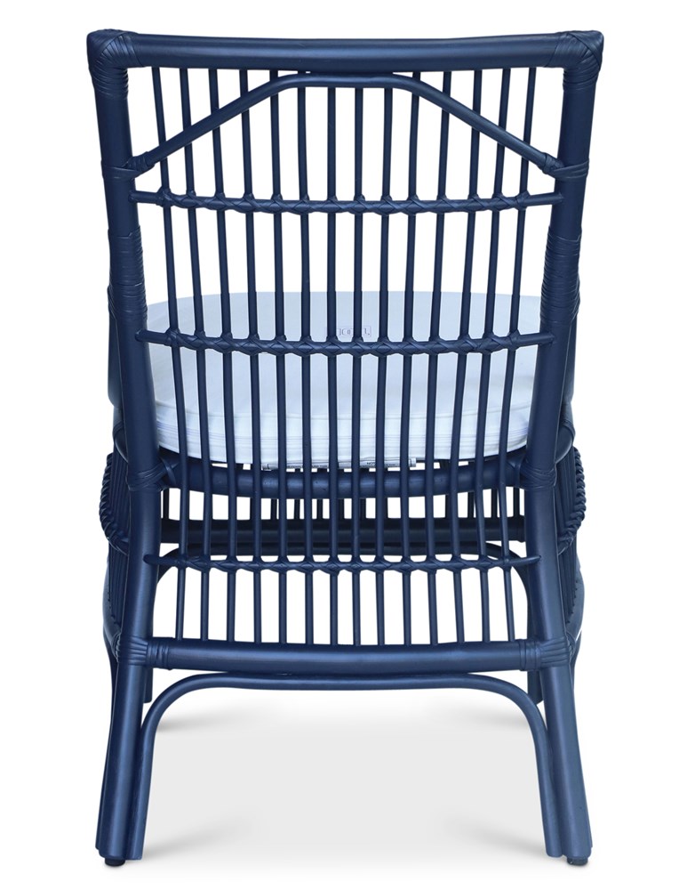 Winston II Rattan Side Chair - Navy