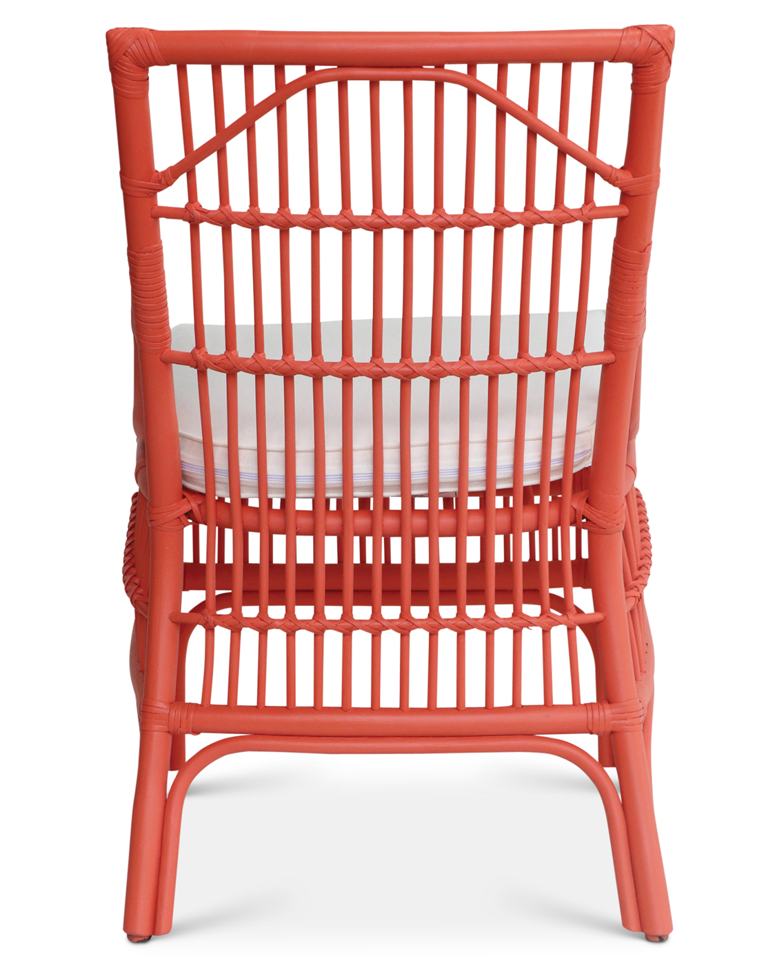 Winston II Rattan Side Chair - Coral : dining room : dining chairs