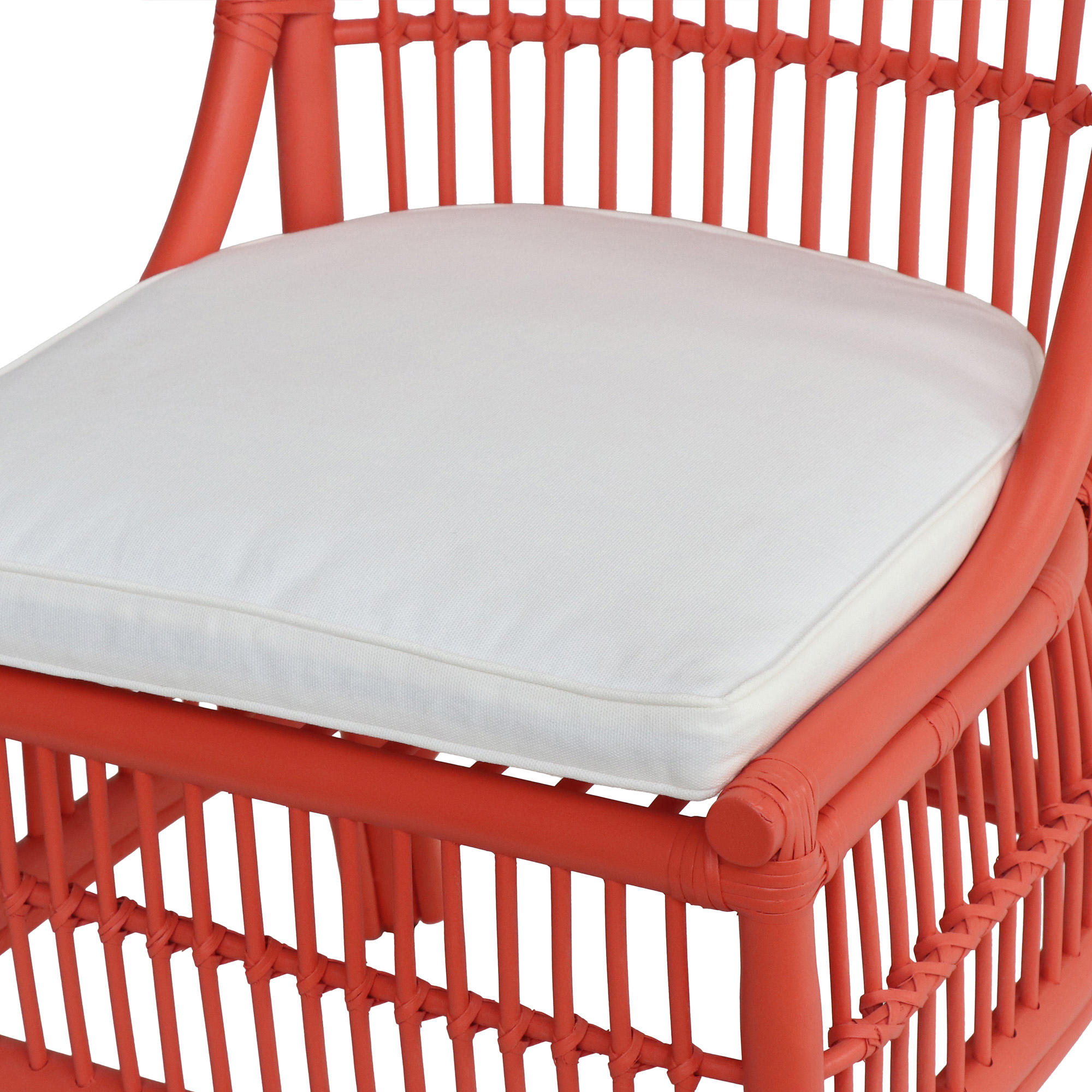 Winston II Rattan Side Chair - Coral : dining room : dining chairs