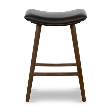 Union Counter Stool - Black Leather