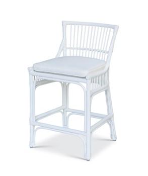 Winston II Rattan Counter Stool - White