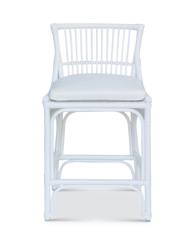 Winston II Rattan Counter Stool - White