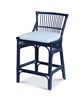 Winston II Rattan Counter Stool - Navy