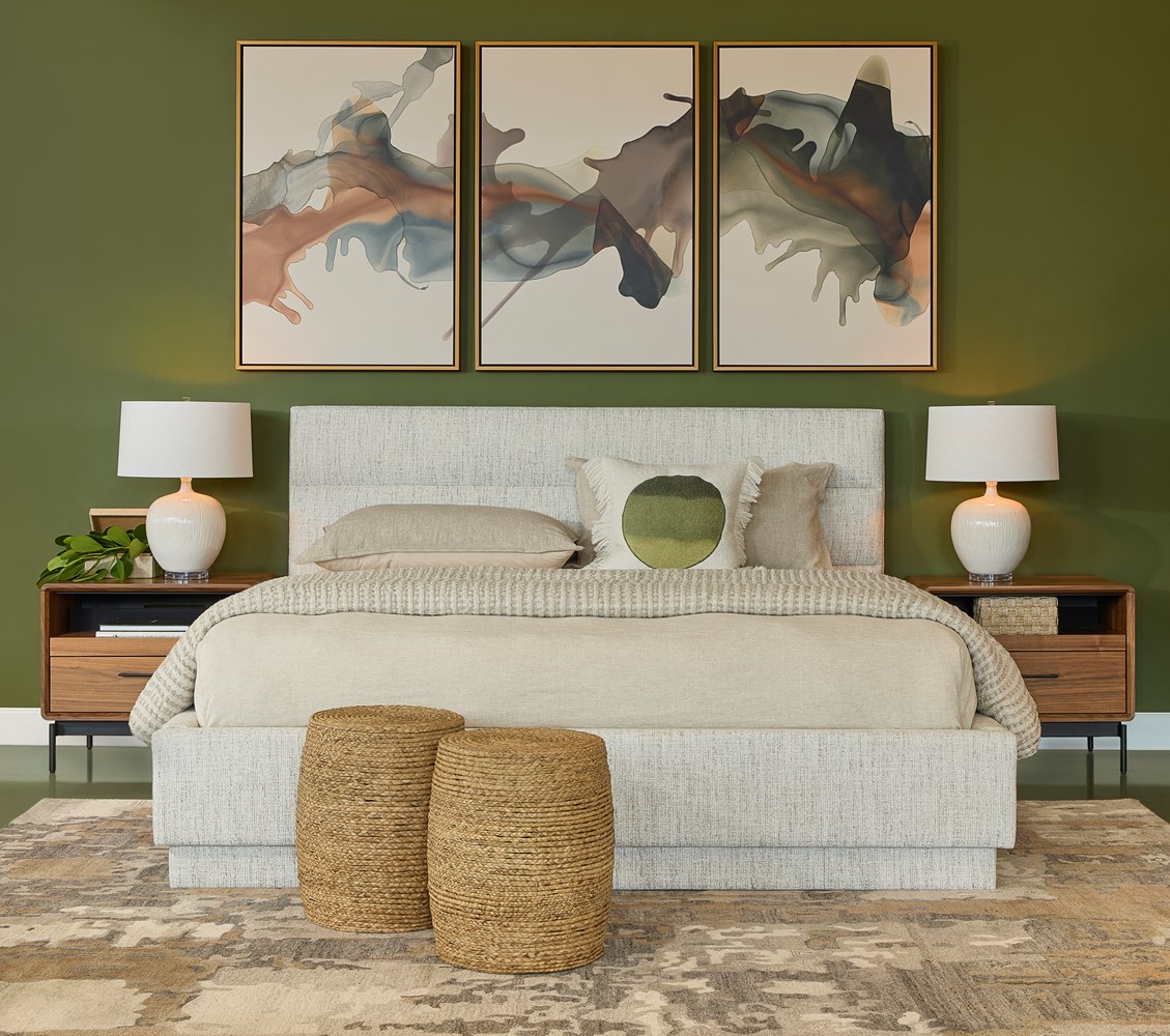 Hamilton King Bed - Beach Heather