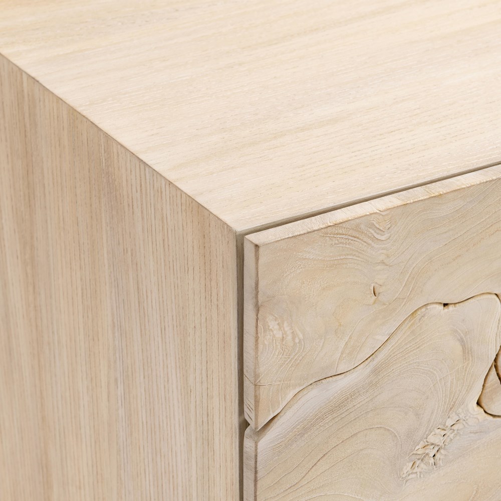 Calavaras Nightstand - Bleached Teak