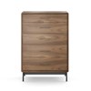 Linq 5 Drawer Chest - Natural Walnut