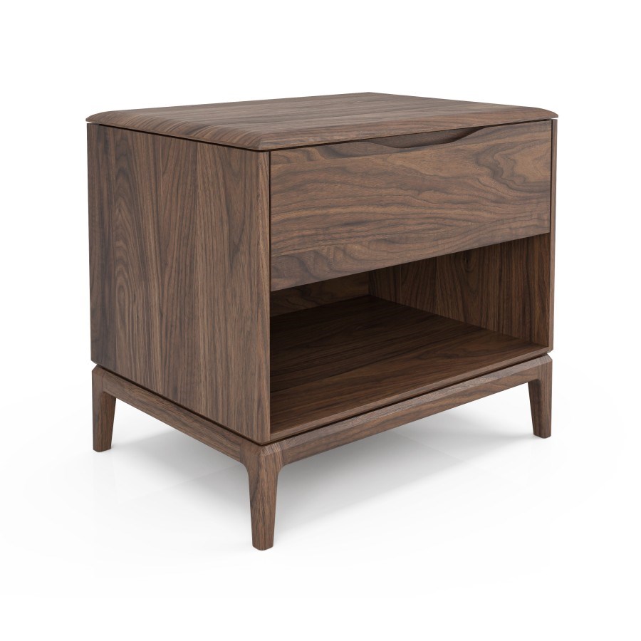 River Nightstand with One Drawer