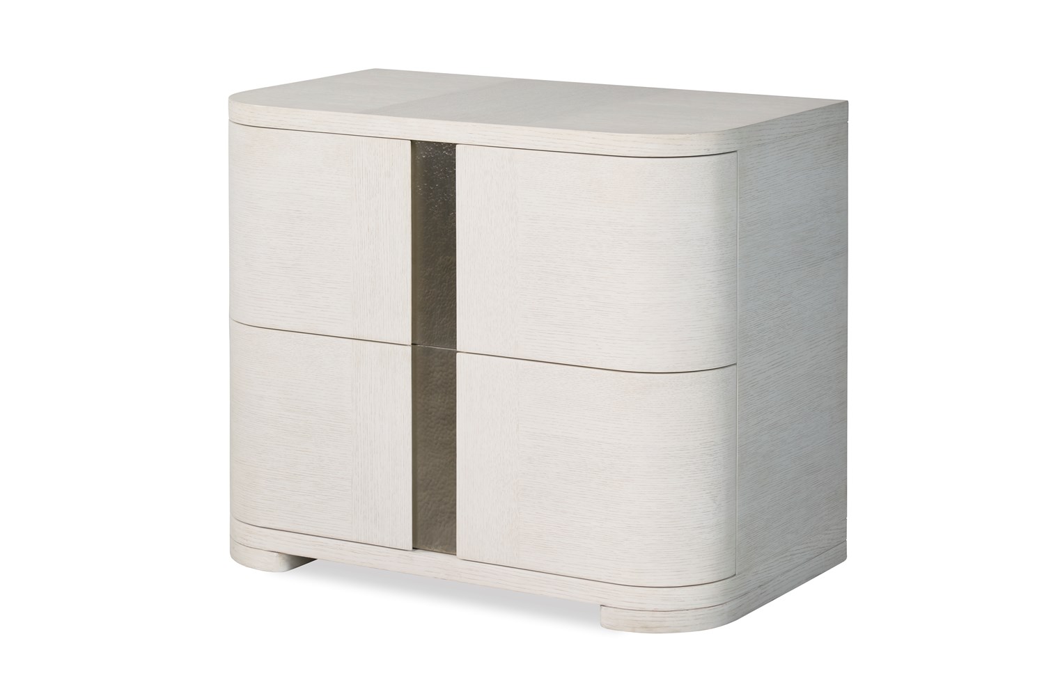 Carino Two Drawer Nightstand - Frost