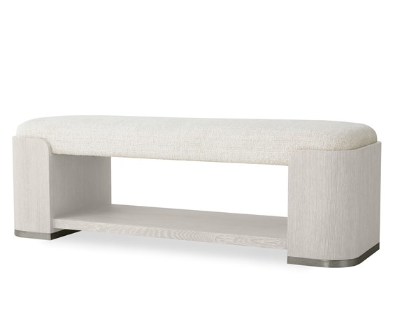 Carino Upholstered Bench - Frost