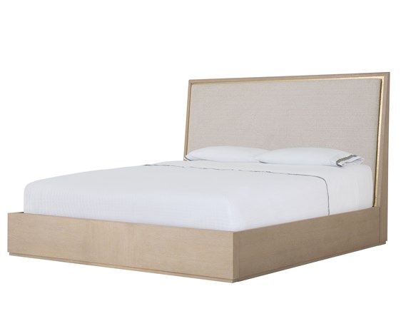 Carino King Upholstered Bed - Sand Cerused