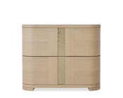 Carino Two Drawer Nightstand - Frost