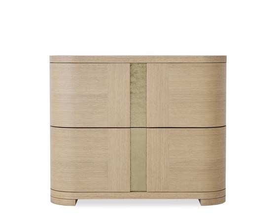 Carino Two Drawer Nightstand - Sand Cerused