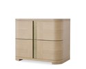 Carino Two Drawer Nightstand - Sand Cerused