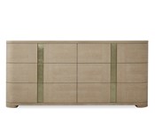 Carino Two Drawer Nightstand - Frost