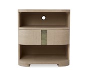Carino Two Drawer Nightstand - Frost