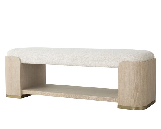Carino Upholstered Bench - Sand Cerused