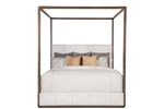 Carino Upholstered Canopy King Bed - Cocoa