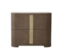 Carino Two Drawer Nightstand - Cocoa
