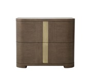 Carino Two Drawer Nightstand - Frost