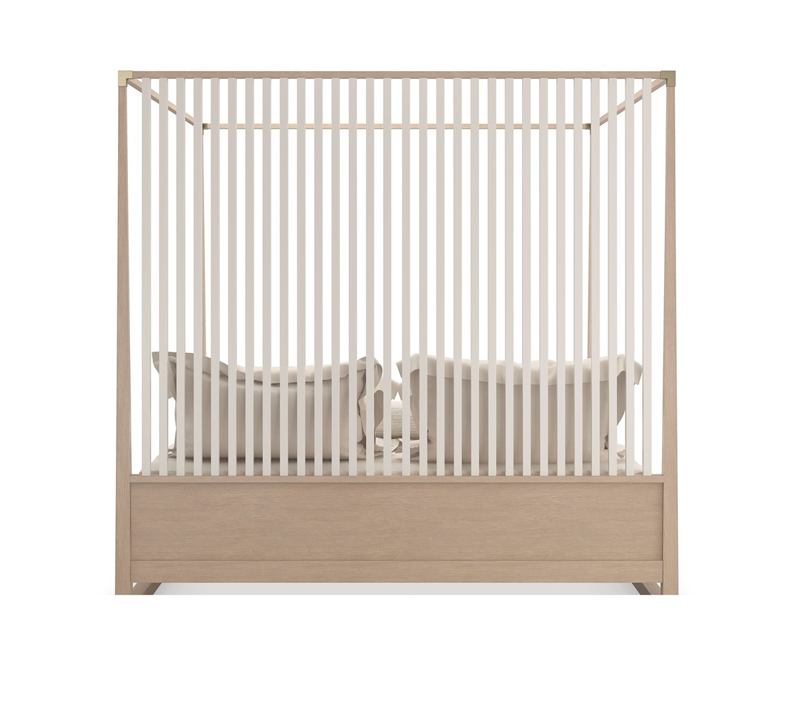 Pinstripe Light Canopy King Bed