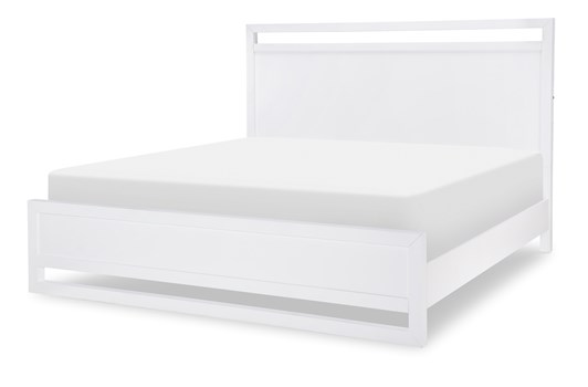 Siesta Key King Panel Bed - Polar White