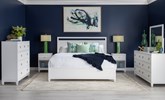 Siesta Key King Panel Bed - Polar White
