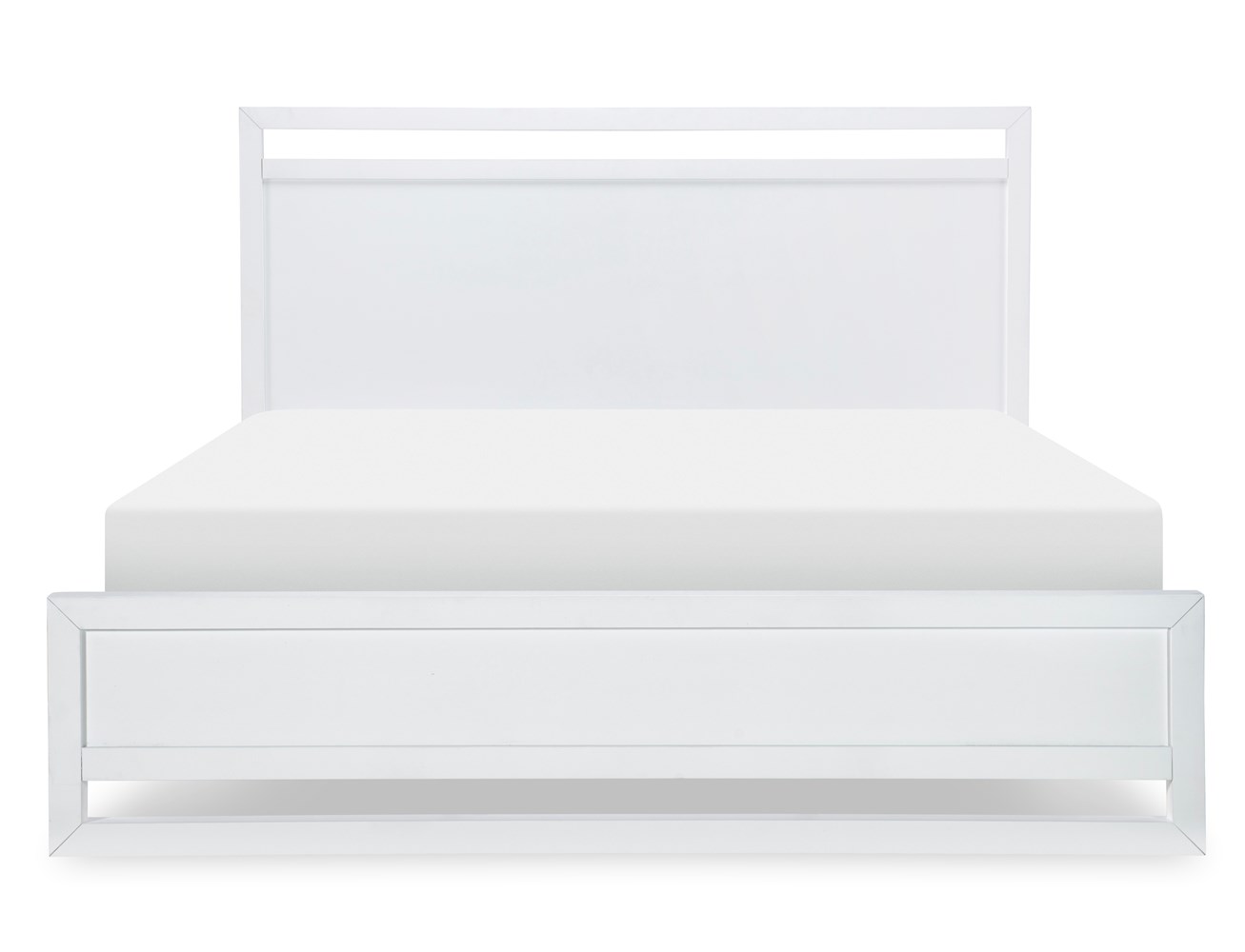 Siesta Key Queen Panel Bed - Polar White