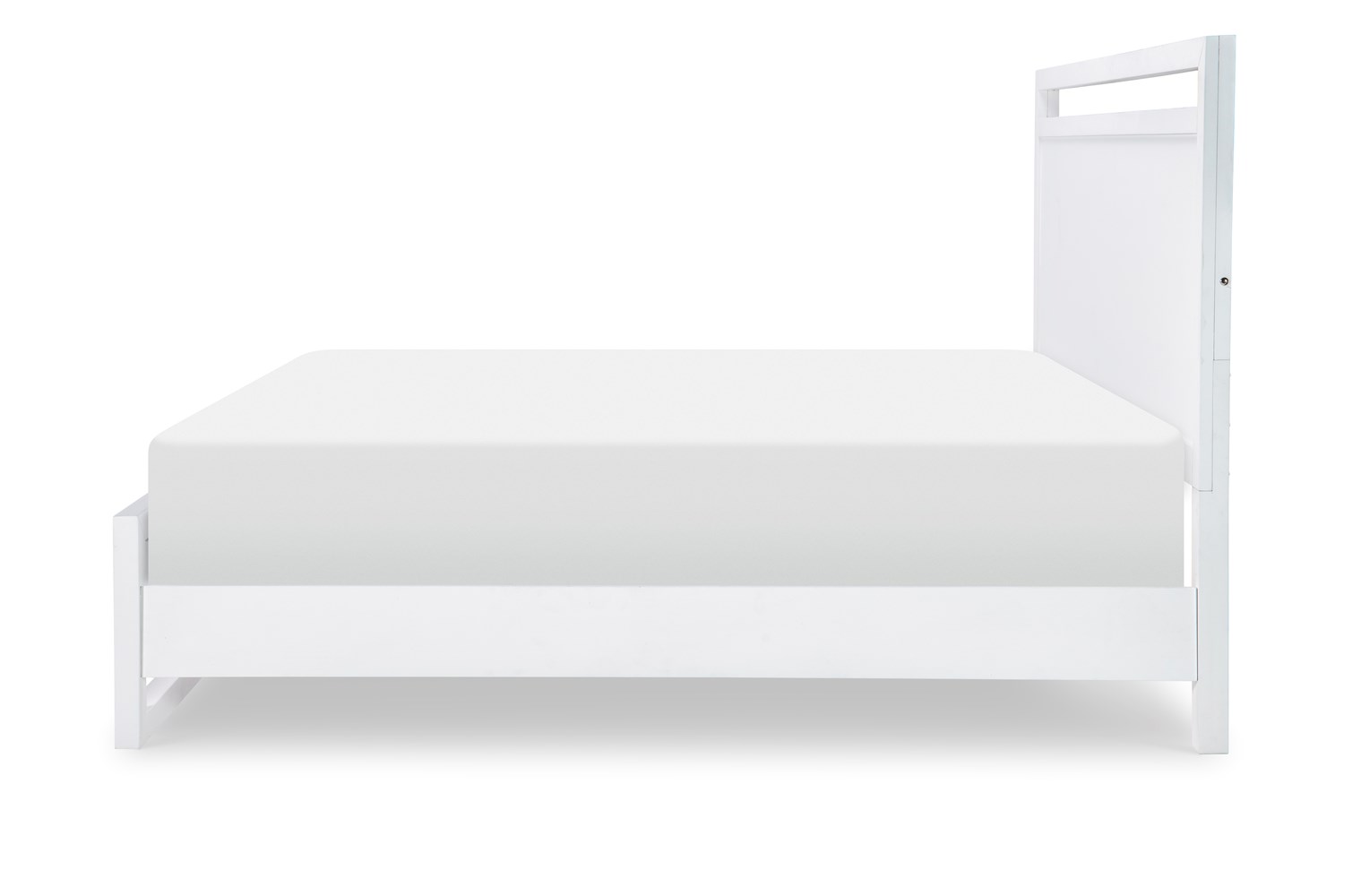 Siesta Key Queen Panel Bed - Polar White