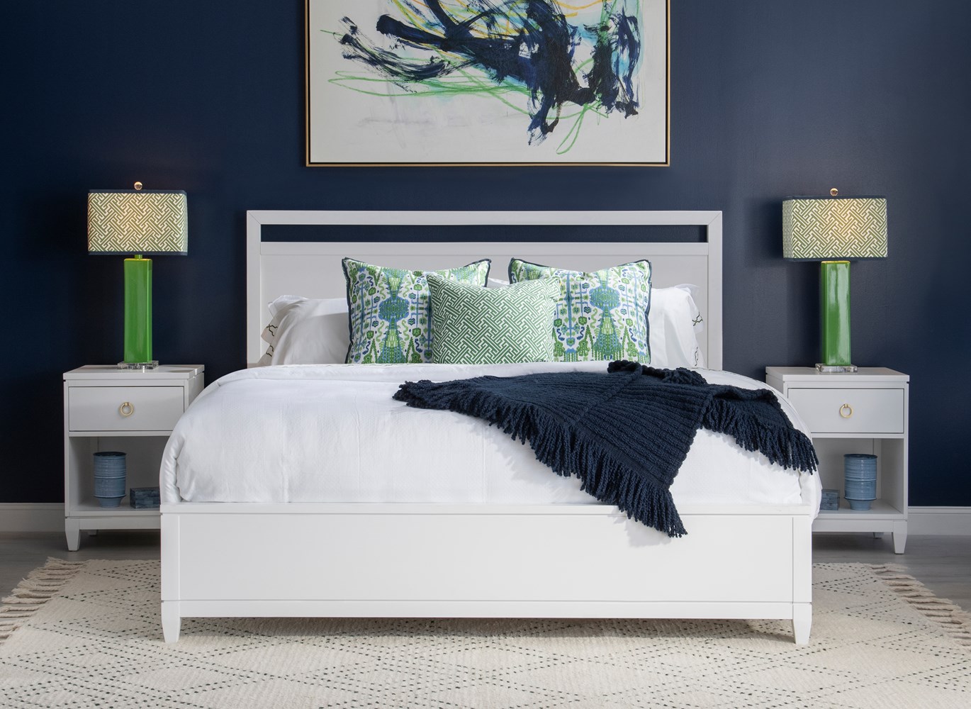 Siesta Key Queen Panel Bed - Polar White