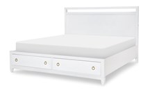 Siesta Key King Storage Bed - Polar White