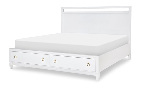 Siesta Key Queen Storage Bed - Polar White