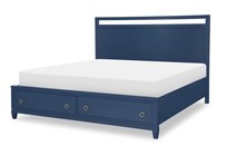 Siesta Key King Panel Bed - Navy Blue