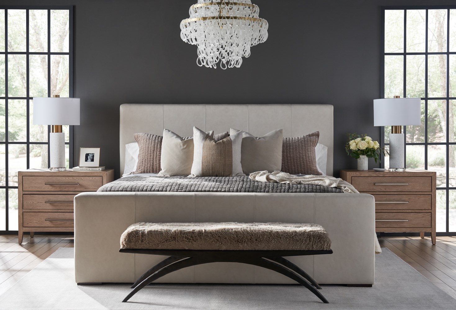 Bowie King Leather Bed