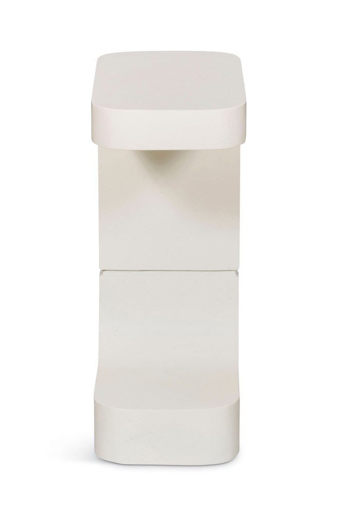 Collins End Table - Stone White