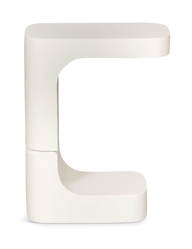 Collins End Table - Stone White