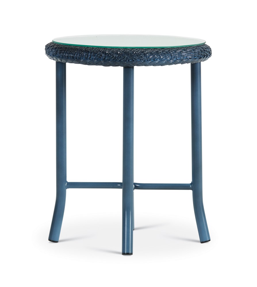 20" Round End Table - Denim Blue